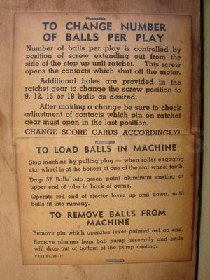1940 Keeney Texas Leaguer Baseball Game Image