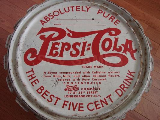 1940 Original Pepsi-Cola Syrup Container With Lid Image