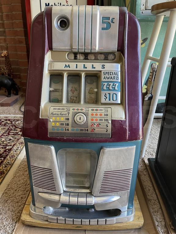 1940's Mills High Top 777 5 Cent Slot Machine