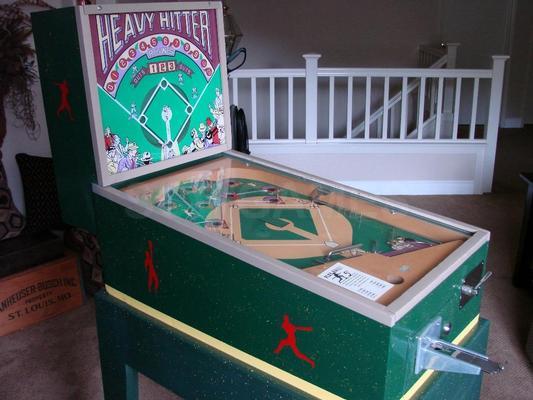 1949 Bally Heavy Hitter Pinball Arcade Game Restored Image