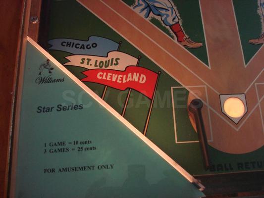 1949 Williams Star Series Pitch and Bat Pinball Game Restored Image