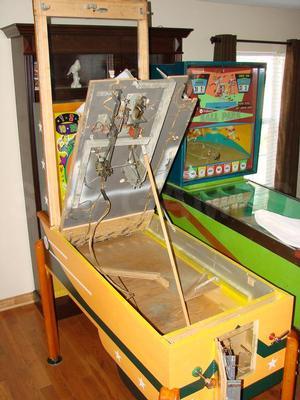 1949 Williams Star Series Pitch and Bat Pinball Game Restored Image