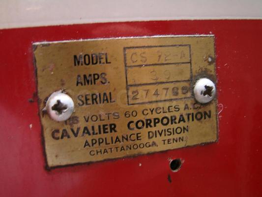 1950's Cavalier 72 Coca Cola Vending Machine Image