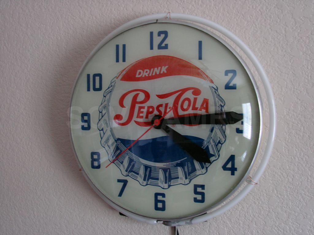 1960 Swihart Products Pepsi Neon Clock