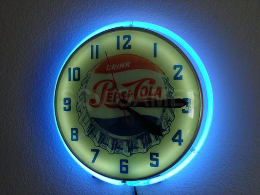 1960 Swihart Products Pepsi Neon Clock Image