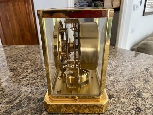 1960's Jaeger Lecoultre Atmos Clock Brass Swiss Made 15 Jewels Image
