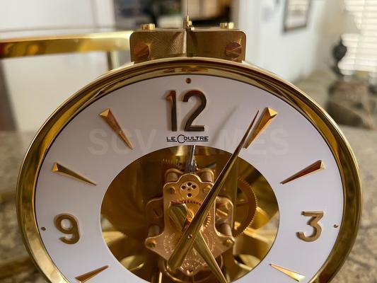 1960's Jaeger Lecoultre Atmos Clock Brass Swiss Made 15 Jewels Image