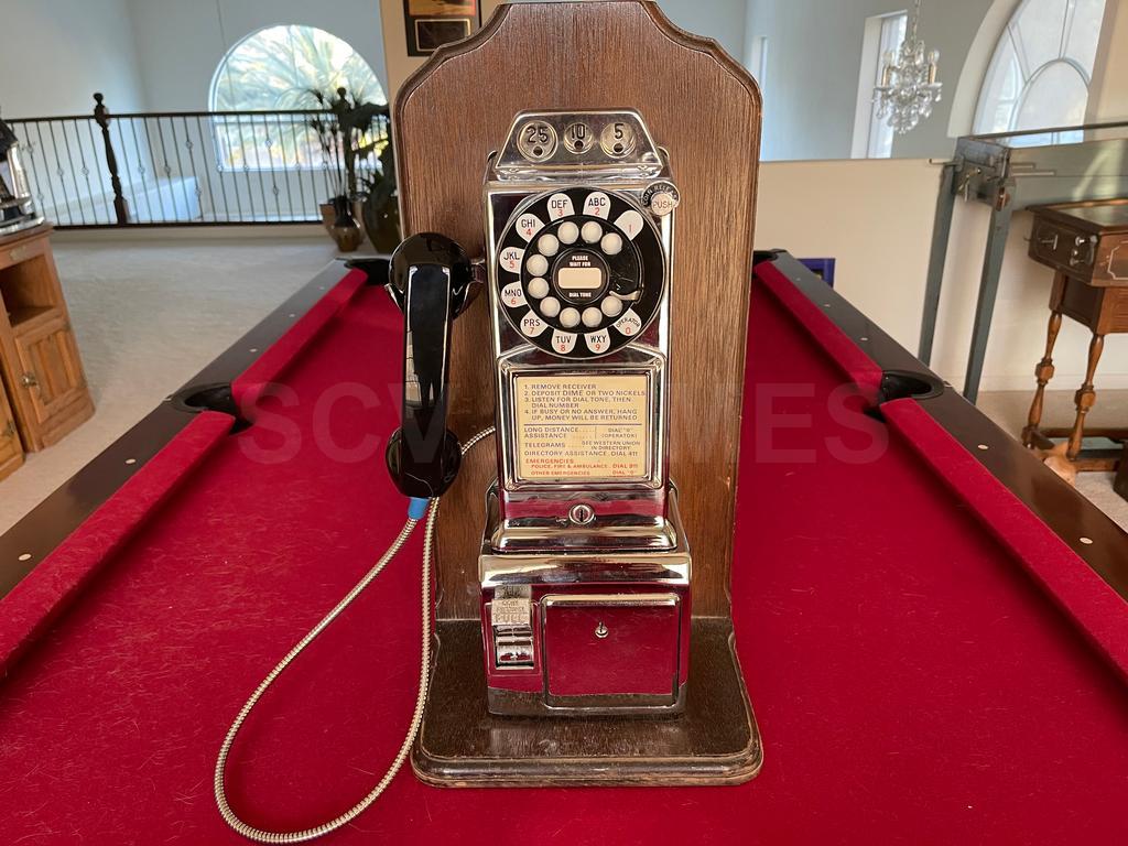 1960's Western Electric 233 Chrome 3-Slot Payphone