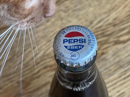 1971 Japanese Full Pepsi Cola Bottle Image