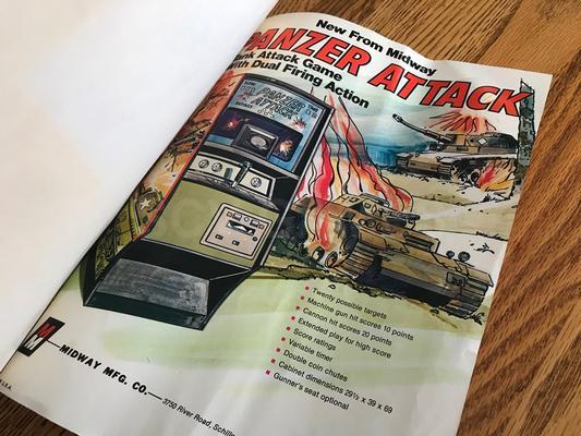 1974 Midway Panzer Attack Upright Arcade Machine Image