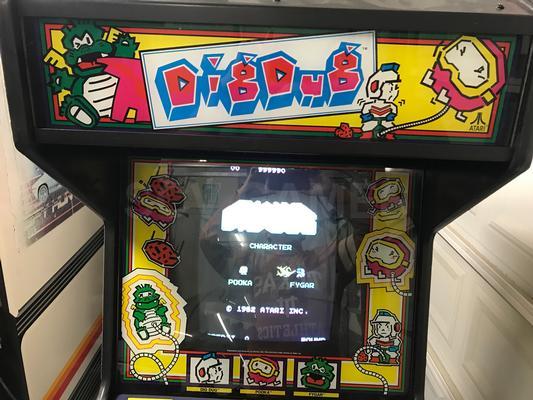 1982 Atari Dig Dug Upright Arcade Machine Image