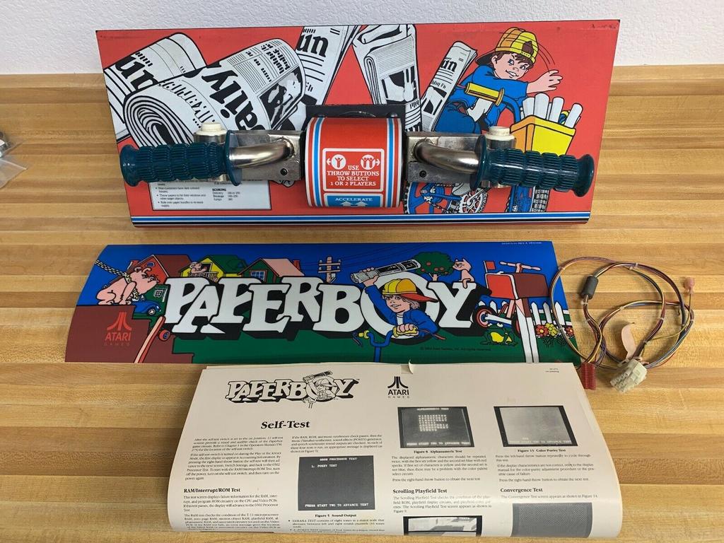 1984 Atari Paperboy Handlebar Controller and Misc. Parts