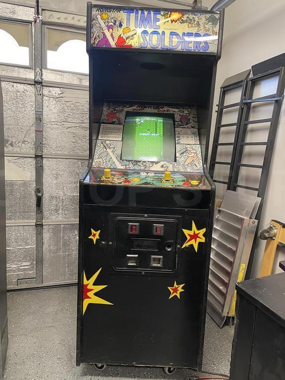 1987 Romstar Time Soldiers Upright Arcade Machine