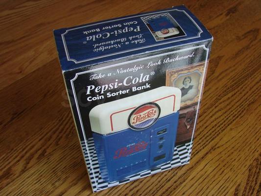 1996 Pepsi-Cola Nostalgic Look Coin Sorter Bank. Mint In Box! Image