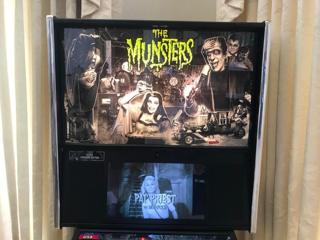 2019 Stern The Munsters Premium Black and White Pinball Machine