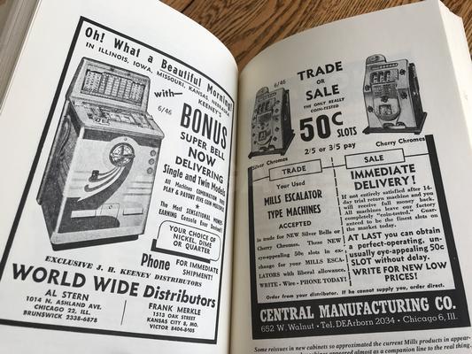 Collector's Treasury Of Antique Slot Machines From Contemporary Advertising Image