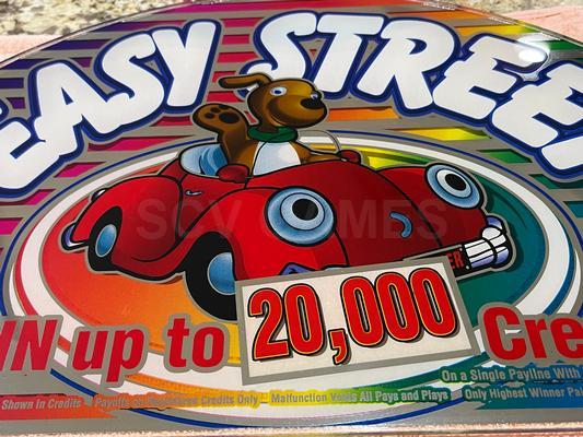 Easy Street Video Slot Machine Top Glass Image