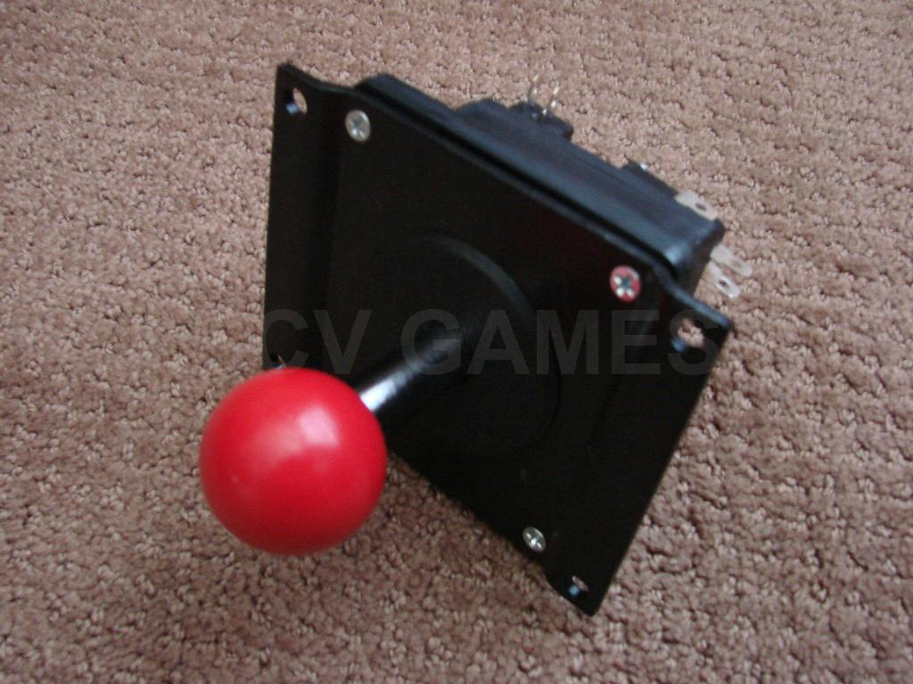 Galaga Micro Switch Red Ball Handle Joystick w/ Powder Coated Mounting Plate