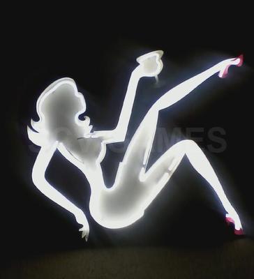 Large Playboy Vegas Party Girl Neon Sign Image