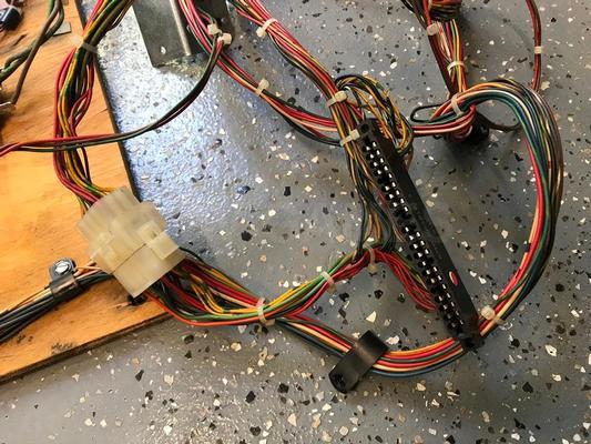 Pac-Man Upright Arcade Wiring harness and Power Board Image