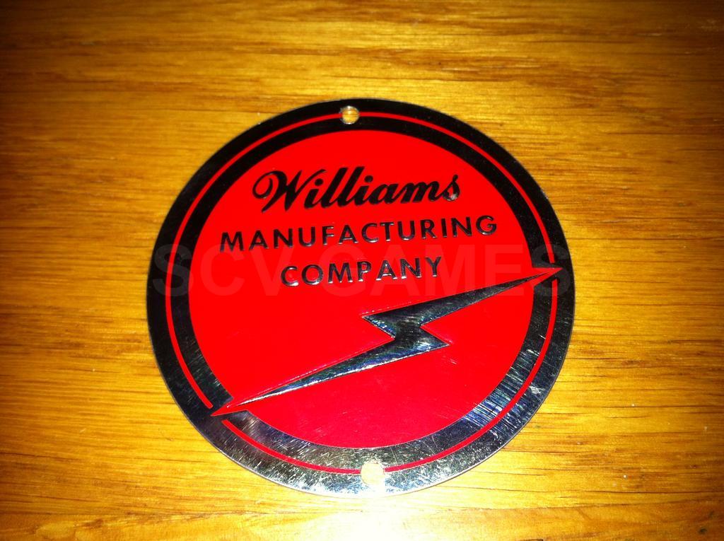 Williams pinball/baseball front door logo/badge